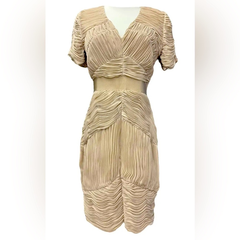 Burberry London - Ruched Chiffon dress women size 8 - Picture 2 of 6